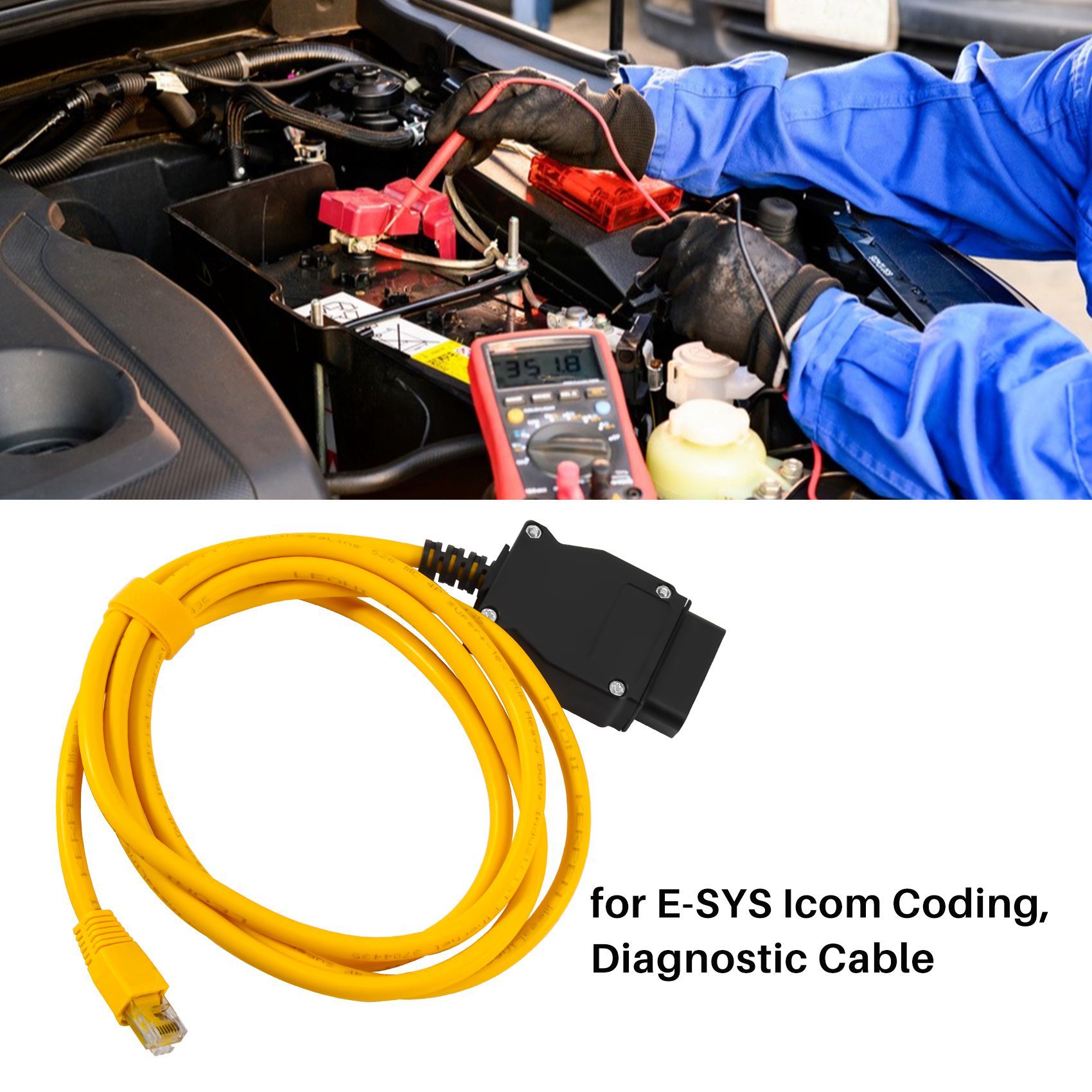 C�ble Ethernet vers OBD, Interface de codage Icom E-SYS pour... - 3