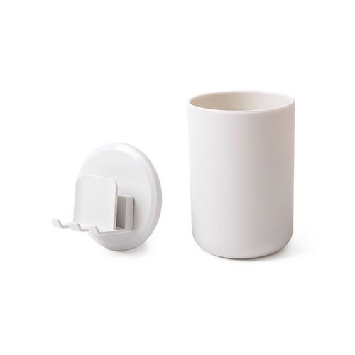 XEME Porte-Gobelet Pour Brosse À Dents Boxi, Crochets D'Aspiration Muraux Avec Tasses, Support De Couvercle De Rangement Pour Brosse À Dents, Accessoires De Salle De Bain