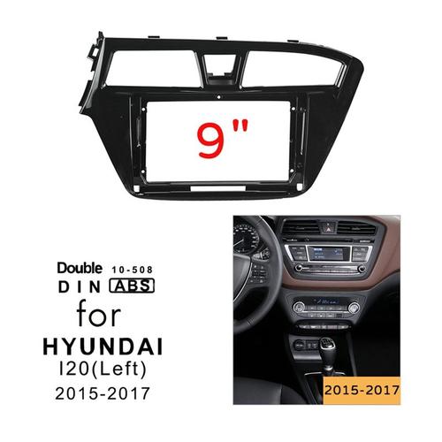 Panneau De Cadre Adaptateur Dvd Pour Hyundai I20 2014 ¿ 2017, Autoradio Stéréo 9 Pouces, 2 Din, Tableau De Bord