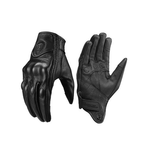 Gants De Moto En Cuir Pour Écran Tactile, De Conduite En Peau De Mouton, Gants De Protection Quatre Saisons Pour Motocross Course Atv