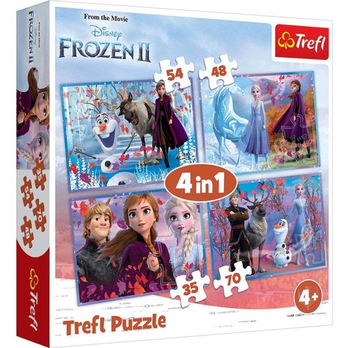 Puzzle 35 Pièces 4 Puzzles - La Reine Des Neiges