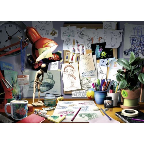 Puzzle 1000 Pièces Disney Pixar - The Artist's Desk