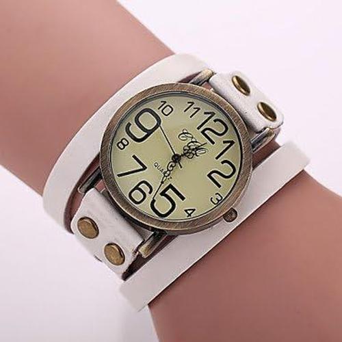 Femme Montre Tendance Quartz Pu Bande Bohème Noir/Blanc/Bleu/Rouge/Orange/Marron/Vert Marque-