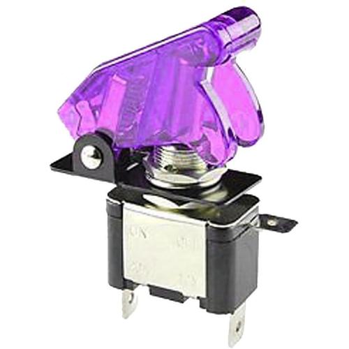 ¿ 12v 20a Interrupteur Inverseur A Bascule Levier Couverture Violet Led Spst On/Off Bateau De Camion De Voiture