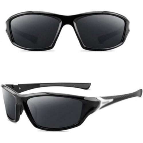 Lunettes De Soleil De Protection Uv Pour Homme Lunettes De Soleil Polarisées Légères Pour La Pêche, La Course À Pied, Les Sports Et Les Barbecues En Plein Air (Couleur : Noir)