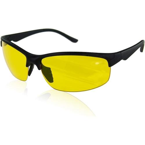 Lunettes De Soleil De Sport Pour Homme Et Femme - Verres Jaunes - Vision Nocturne - Pour Conduite Et Cyclisme