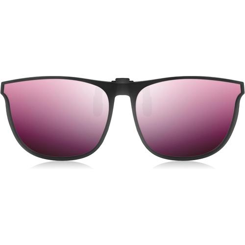 Rose Y7tyjjp Lunettes De Soleil Polarisées À Clipser Pour Homme Et Femme - Grande Monture - Pour Conduite, Pêche En Plein Air