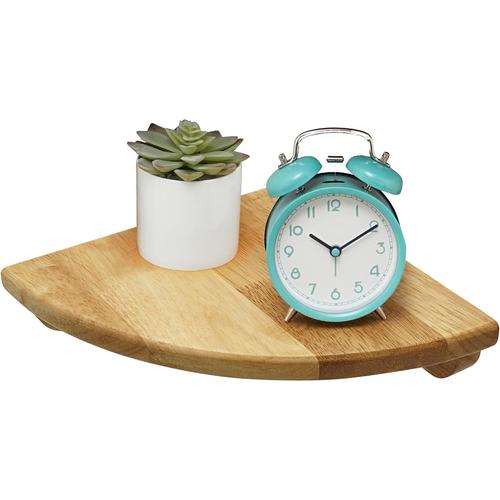 Étagère D'angle Flottante En Bois De Chêne Massif, Petite Étagère D'angle Murale Pour Salle De Bain, Cuisine Et Chambre À Coucher, 22cm