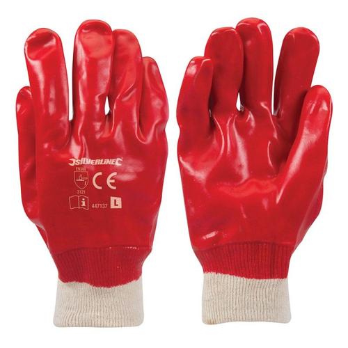 Gants PVC rouges - Large