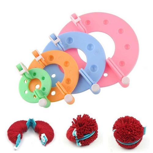Pom Fabricant De Pompons Machine À Tricoter Outils Pour Le Tricot Appareil À Pompons Bommel Trèfle Peluche Boule De Tissage Aiguille Outils D'artisanat Pour Le Travail De Couture