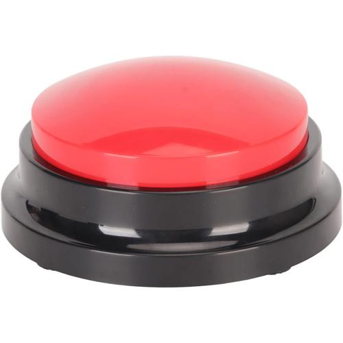 Boutons De Communication pour Chiens, Bouton éducatif Enregistrable pour Parler De Chien, Buzzer D'entraînement pour Animaux De Compagnie pour Enregistrement Vocal De 30 Secondes(Rouge)