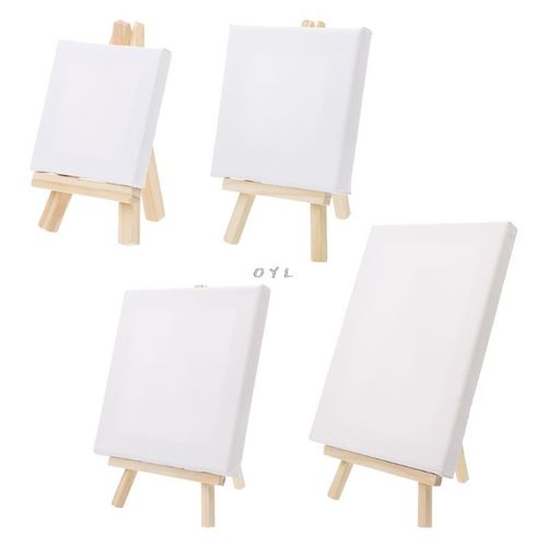 Mini Ensemble De Toile Et Chevalet En Bois Naturel Pour La Peinture Artistique Artisanat De Dessin Fournitures De Mariage