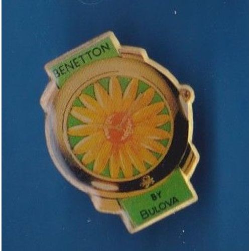 Benetton Pin's Forme De Montre Fleur Ref 2216
