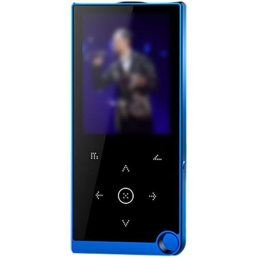 Lecteur MP4 à écran Tactile avec fonctionnalités multifonctionnelles, Profitez de la Musique en déplacement, Lecteur MP3 Tactile Bluetooth 2.4 Pouces, Bleu