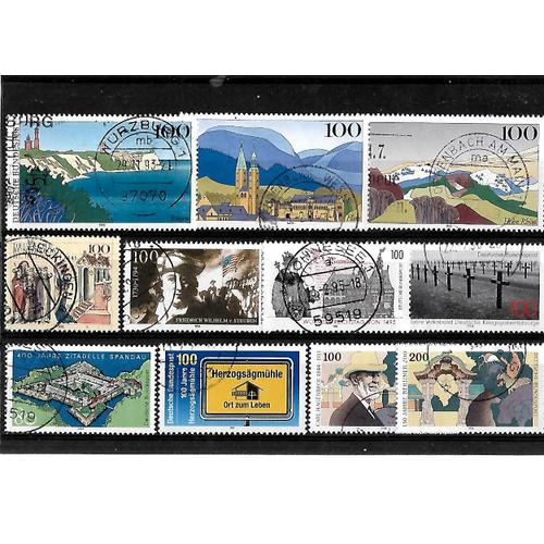 Allemagne Fédérale-Lot De 11 Timbres Oblitérés-Très Bon Etat