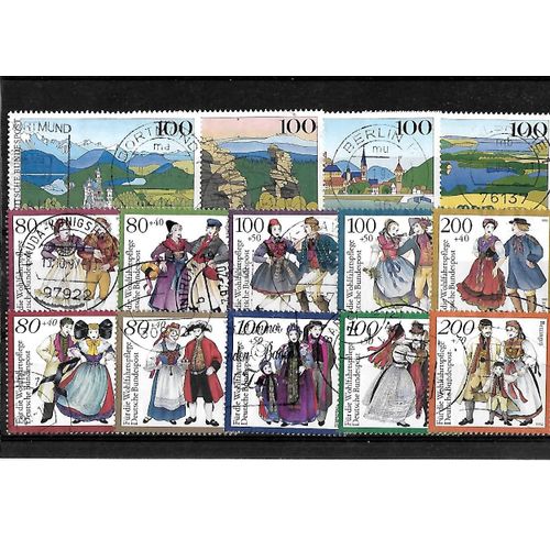 Allemagne Fédérale-Lot De 14 Timbres Oblitérés-Très Bon Etat