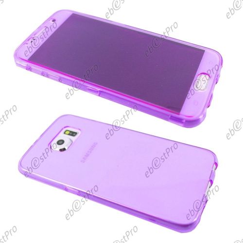 Ebeststar ® Pour Samsung Galaxy S6 Sm-G920f, G920 Coque Portefeuille À Rabat Housse Etui Livre Silicone Gel, Couleur Violet + Film Verre Trempé