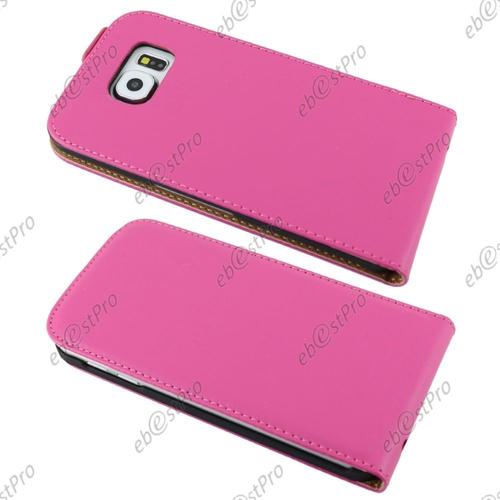 Ebeststar ® Film Verre Trempé Pour Samsung Galaxy S6 Sm-G920f, G920 Etui En Pu Cuir Clapet Ultra Fine Housse Coque, Couleur Rose