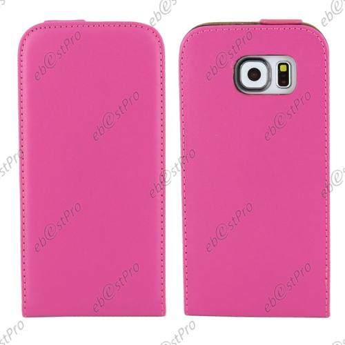 Ebeststar ® Etui Pu Cuir Rabattable Housse Coque Ultra Slim Pour Samsung Galaxy S6 Sm-G920f, G920, Couleur Rose + 1 Film Verre Trempé