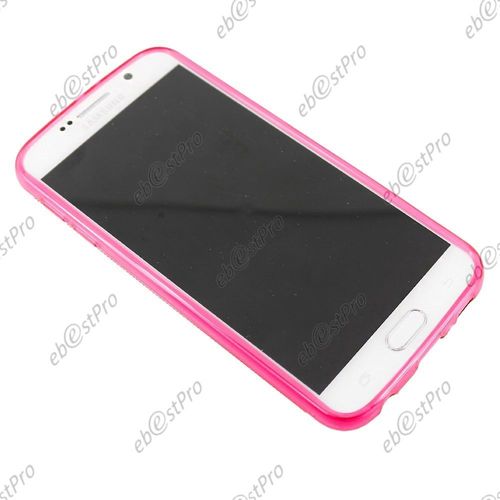 Ebeststar ® Housse Etui Coque Silicone Gel Motif S-Line Protection Souple Pour Samsung Galaxy S6 Sm-G920f, G920, Couleur Rose + Film Verre Trempé