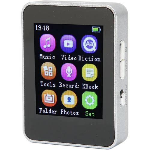 Lecteur Portable MP3/MP4 avec Radio FM, écran LCD 1,8 Pouces, Mini Port USB, Prise en Charge Maximale de la Carte 128 GBTFT pour la Course à Pied(Argent 8 Go)