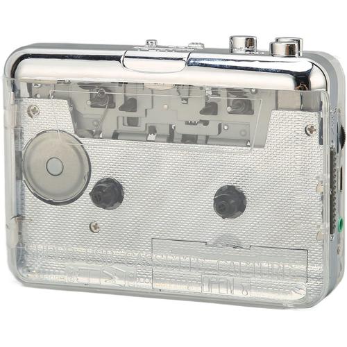 Lecteur de Cassettes Portable, Lecteur de Cassettes de Musique Audio Stéréo Walkman Portable avec Prise Casque 3,5 Mm, 76-108 MHz, Sortie vers Casque/Haut-parleurs.