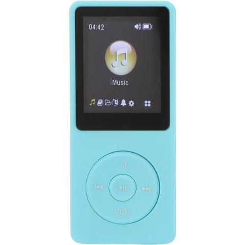 Lecteur MP3 MP4 Portable, 1.8 Pouces LCD Mini Lecteur de Musique avec Port USB Support de la Carte Mémoire 32G pour l'étude, l'extérieur, la Gymnastique et l'entraînement 200mAh (Bleu)