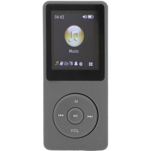 Lecteur MP3 MP4 Portable, 1.8 Pouces LCD Mini Lecteur de Musique avec Port USB Support de la Carte Mémoire 32G pour l'étude, l'extérieur, la Gymnastique et l'entraînement 200mAh (Noir)