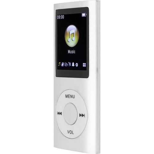 Lecteur de Musique MP3 64 Go avec écouteurs, Son Portable sans Perte, Lecteur MP3 Mince avec écran LCD de 1,8 Pouces, Enfants Amis (Silver)