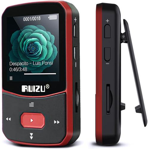 Original Ruizu X50 Mini Sport Clip Bluetooth lecteur de musique MP3 Player 8 GB TF Card, radio FM, enregistrement, E-Book, chronomètre