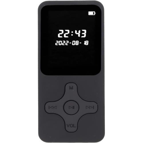 Lecteur MP3 MP4 Bluetooth 5.0 avec écran de 1,77 Pouces, Radio FM, Lecteur de Musique HiFi Portable, Prend en Charge Ape FLAC WMA WAV AAC LC, Mémoire Extensible de 128 Go, Longue