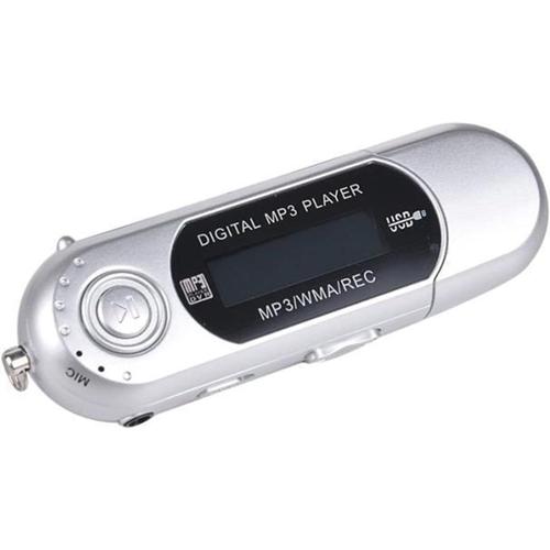 Lecteur MP3 à mémoire intégrée de 8 Go Lecteur de Musique Portable avec écran 1,2pouces USB Inline MP3 Player avec Prise Jack 3,5 mm,1* Alimentation par Pile AAA(Non Incluse) (Blanc)