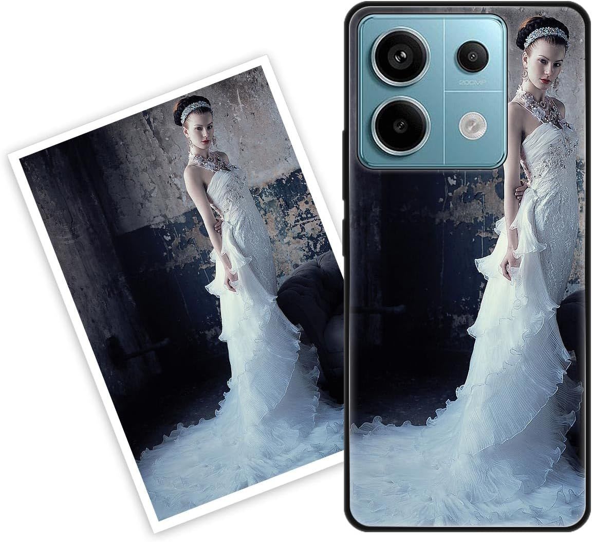 Coque Personnalisée Compatible Avec Xiaomi Redmi Note 13 Pro 5g, Personnalisable Avec Votre Propre Image, Phototexte, Diy Hd Étui[Bordure Tpu+Dos Verre Trempé Design]+Protection Écran