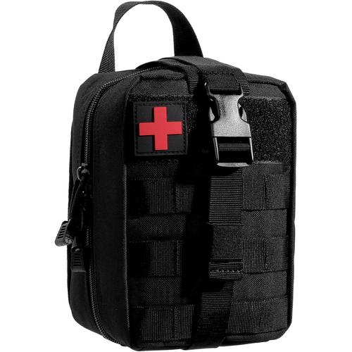 Sac De Premiers Soins D'urgence De Voyage, Sac Edc Multifonctionnel, Pochette Molle De Premiers Soins, Autocollants Velcro, Sac Médical Tactique Pour Activités De Plein Air(Noir) 