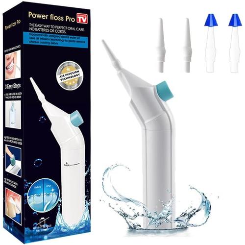 Jet Dentaire Portable Oral Irrigator Tonsil Stone Remover Sensitive Teeth And Gums No Batteries Needed Manual Curved Design For Oral Cleaning With 2 Spray Nozzles And 2 Earwash Nozzles