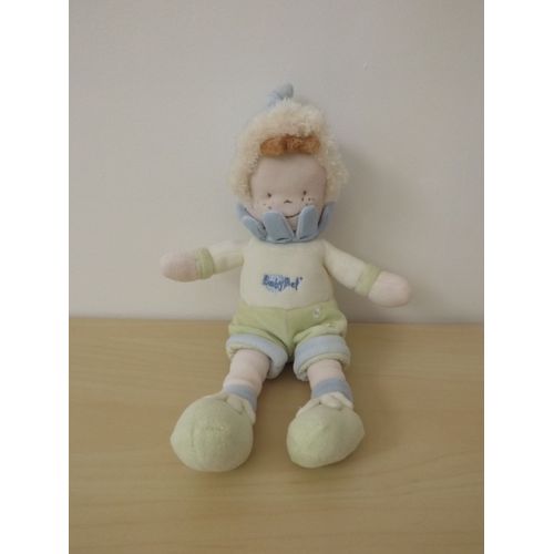Doudou Fille Fée Blanche Verte Bleu Baby Nat' Babynat