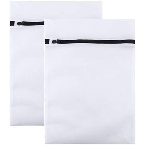 Sacs à Linge, 2 Pack Filet à Linge, 50 * 60cm Sac à Lavage du Linge à Mailles Réutilisation, Sac de Machine à Laver, Filet de Lavage pour Blouse Chaussure Bas Soutien-Gorge Lingerie