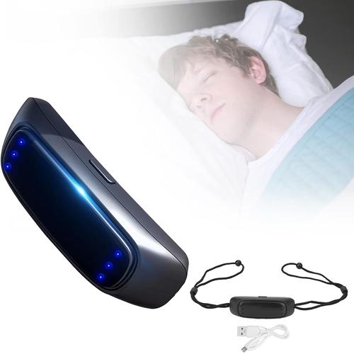 Smart Anti Snoring Device,Apnee Du Sommeil Appareil Apnée Du Sommeil Et Anti-Ronflement Dispositif De Soulagement Électrique Du Ronflement,Dispositif De Ronflement De Gorge Intelligent Pour Un Sommeil 