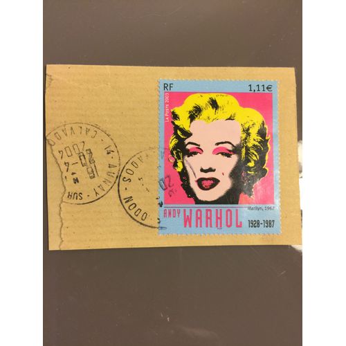 Timbre Oblitéré Marilyn Monroe Andy Warhol