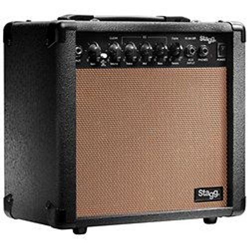 Stagg 15 Aa Dr Eu - Ampli Guitare Acoustique Avec Réverbération Numérique, 15 Watts