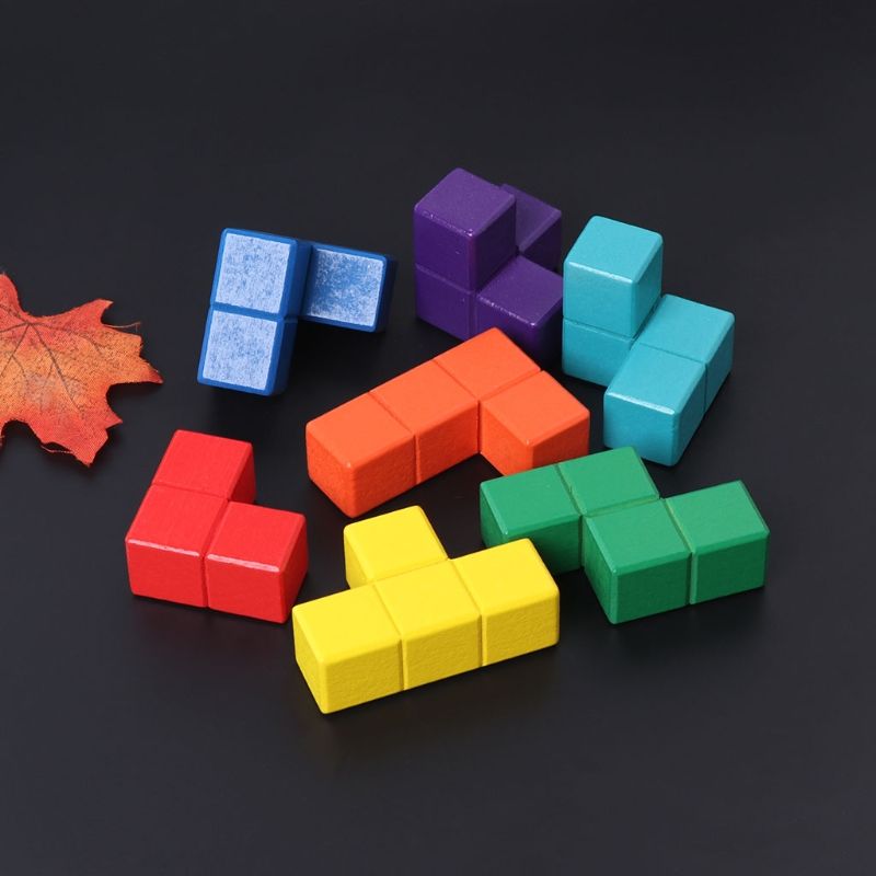 Bon66 Tetris Cube Magique Multicolore 3d Puzzle En Bois duc... - 2