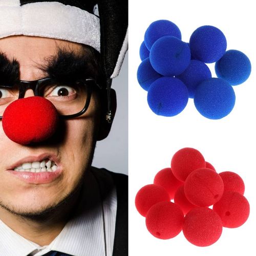 Bon66 10 Pièces Éponge Boule Clown Nez Pour Noël Halloween Déguisement Jouet De Fête