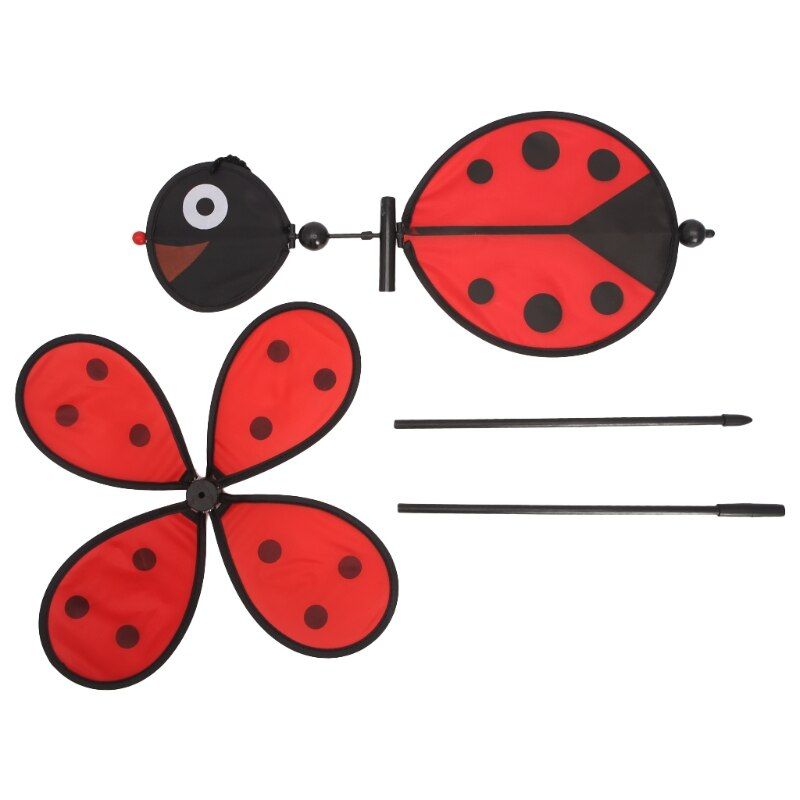 Bon66 Abeille Coccinelle Moulin  Vent Whirligig Vent Spinne... - 2