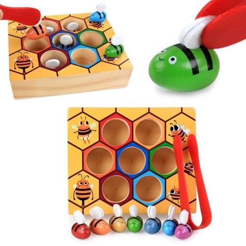 Bon66 Abeille Et Ruche Jeu Assorti Bébé Début Jouet Educatif Couleur Entrainement Sensoriel