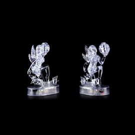 Bon66 3d Cristal Puzzle Vierge Constellation Avec Led Lumière Clignotante Puzzle Assemblage Bricolage Blocs Enfants Cadeau D'anniversaire