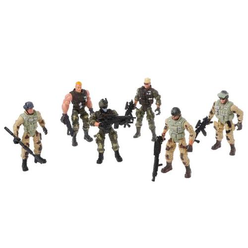 Bon66 6 Pièces/Ensemble Figurine Armée Soldats Jouet Avec Arme Figurines Militaires Enfant Jouet Y4ud