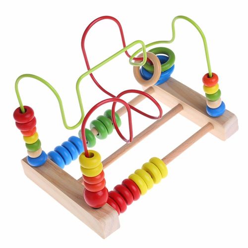 Bon66 En Bois Bambin Jouets Cercle Perle Labyrinthe Jouets Éducatifs Cadeau Pour Enfants Enfants