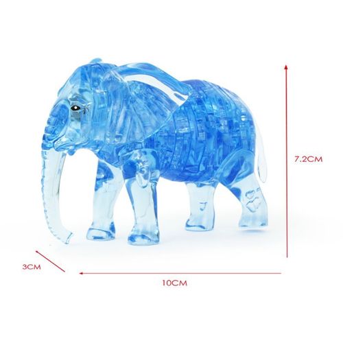 Bon66 3d Cristal Éléphant Puzzle Bricolage Assemblé Modèle Décoration Pour Enfants Enfants Jouets Éducatifs Cadeau D'anniversaire