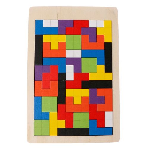 Bon66 Jeu De Puzzle En Bois Tetris Puzzle Tangram Bloc De Construction Enfants Jouet Éducatif Y4ud