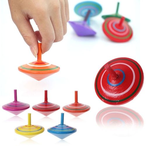 Bon66 Rotation Multicolore En Bois Toupie Enfants Jouet Traditionnel Bébé Jouets Y4ud